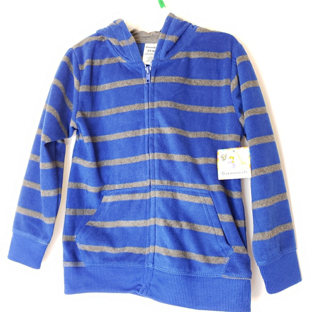 Garanimals 5T Blue Grey Zipper Hoodie NWT